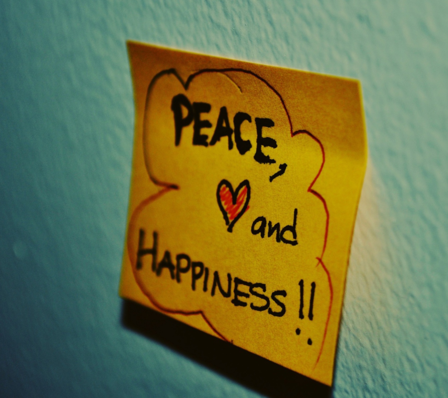 Обои Peace Love And Happiness 1440x1280