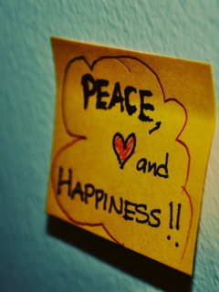Das Peace Love And Happiness Wallpaper 240x320