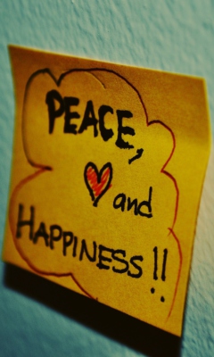 Обои Peace Love And Happiness 240x400