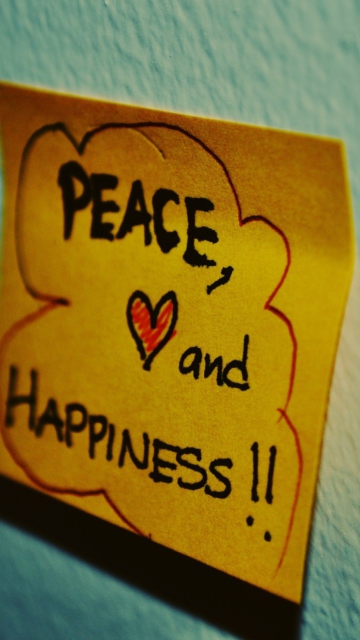 Fondo de pantalla Peace Love And Happiness 360x640