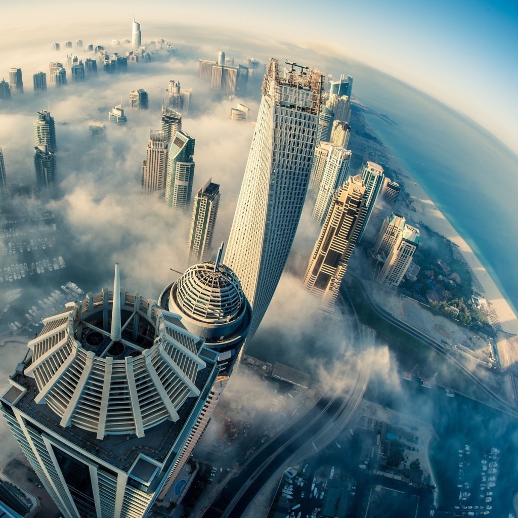Fondo de pantalla UAE Dubai Clouds 1024x1024