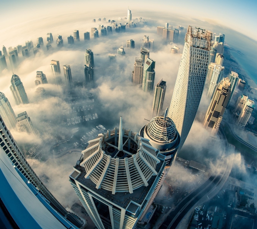 Das UAE Dubai Clouds Wallpaper 1080x960
