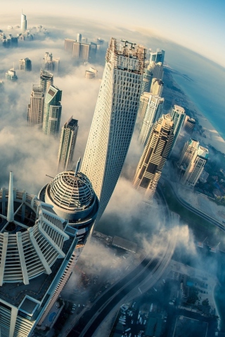 Sfondi UAE Dubai Clouds 320x480