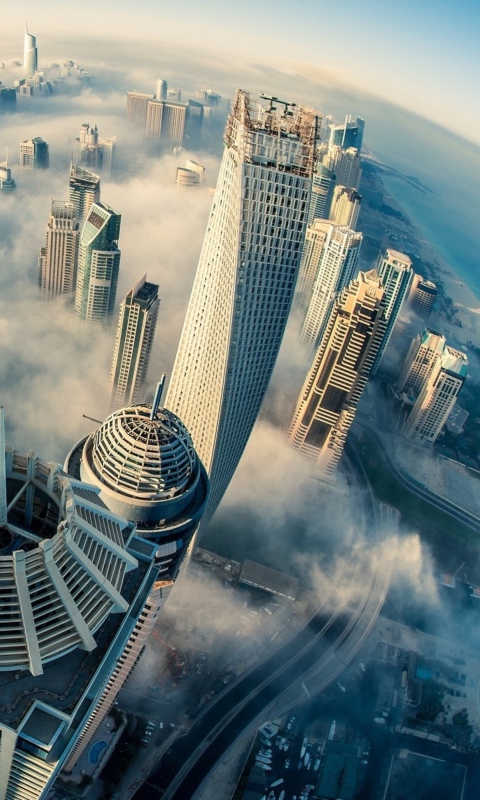 Das UAE Dubai Clouds Wallpaper 480x800