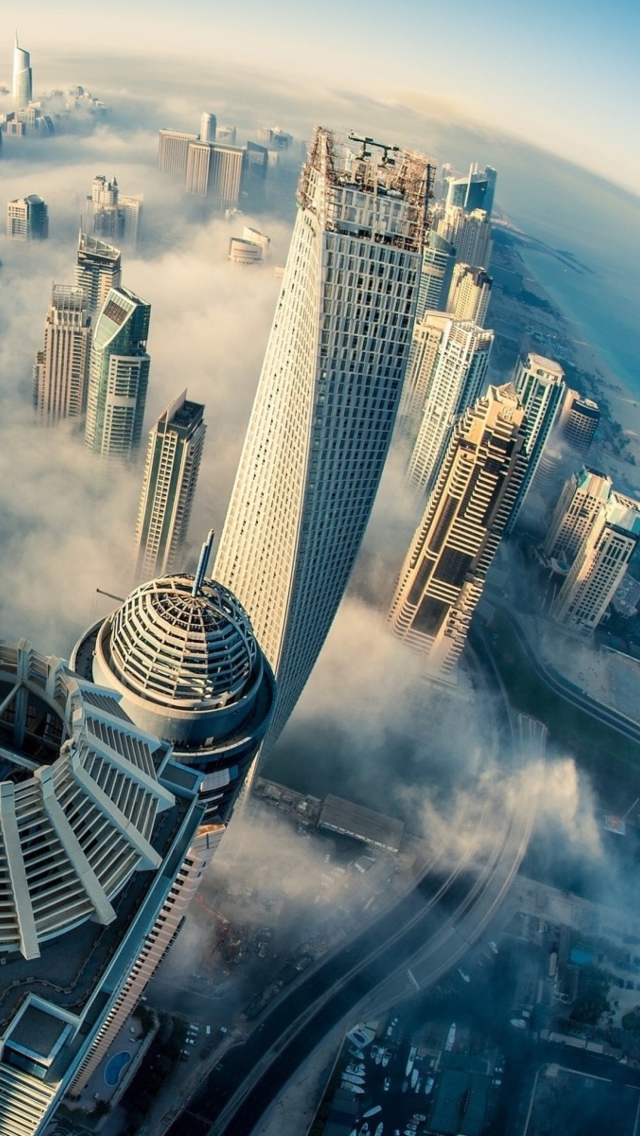 Sfondi UAE Dubai Clouds 640x1136