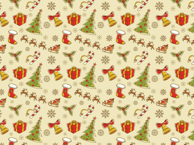 Christmas Gift Boxes Decorations wallpaper 640x480