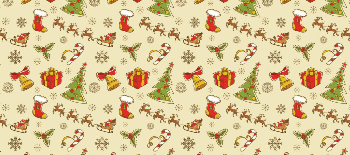 Das Christmas Gift Boxes Decorations Wallpaper 720x320