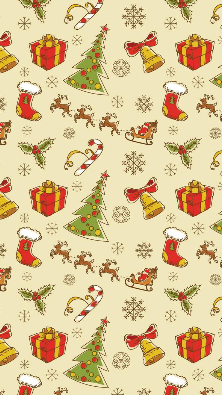 Christmas Gift Boxes Decorations wallpaper 750x1334