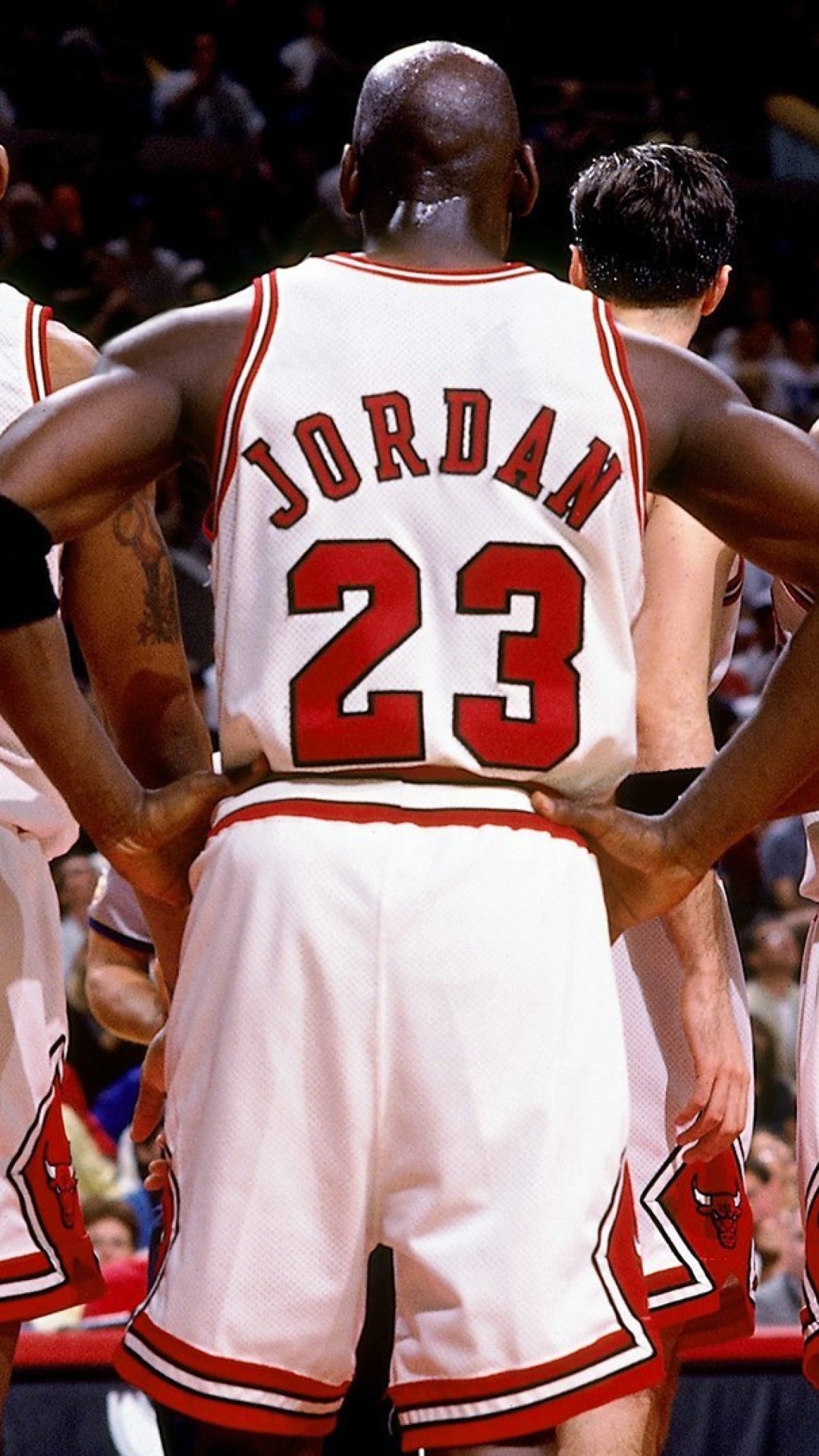 Fondo de pantalla Chicago Bulls with Jordan, Pippen, Rodman 1080x1920