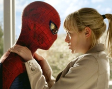 Fondo de pantalla Spider Man & Gwen Stacy 220x176