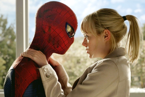 Fondo de pantalla Spider Man & Gwen Stacy 480x320