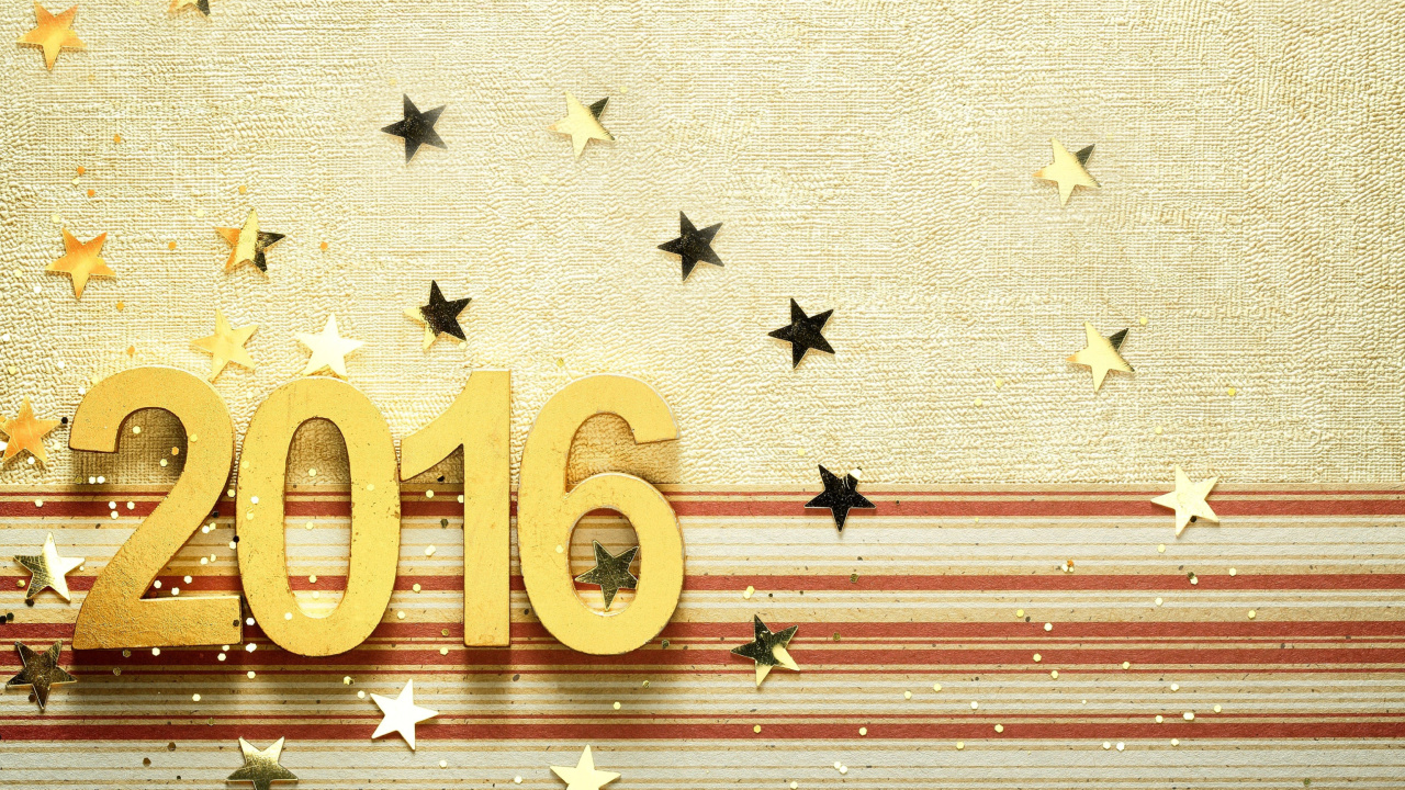 2016 New year Congratulations wallpaper 1280x720