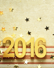 Das 2016 New year Congratulations Wallpaper 176x220