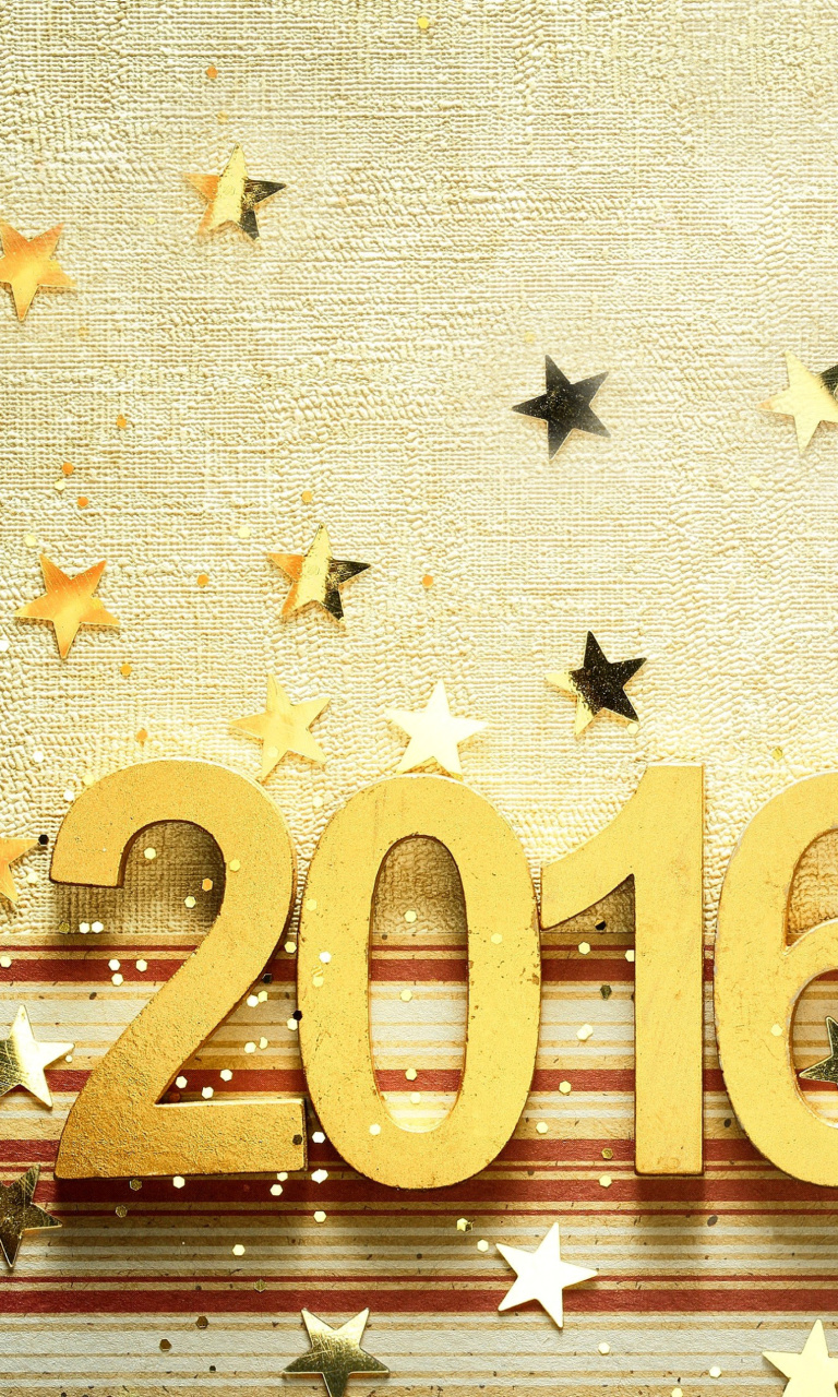 2016 New year Congratulations wallpaper 768x1280