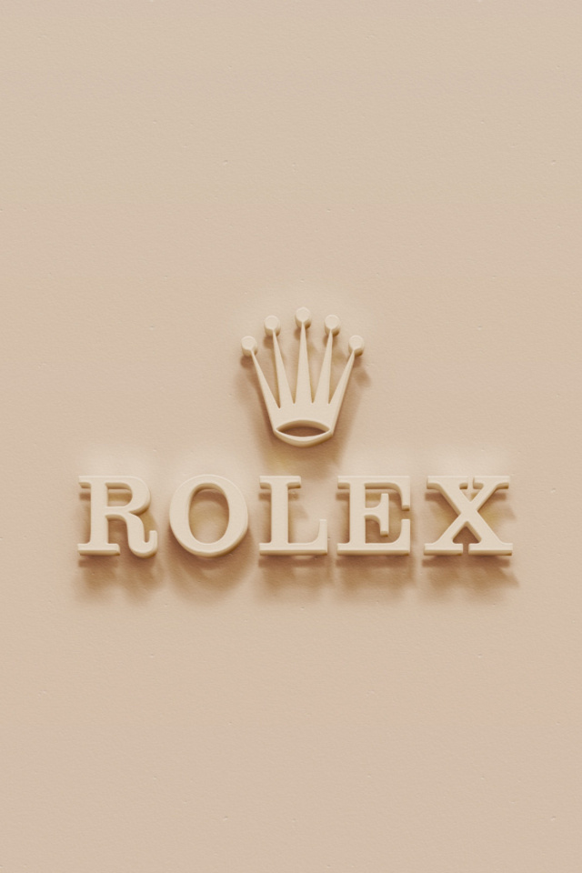 Обои Rolex Golden Logo 640x960