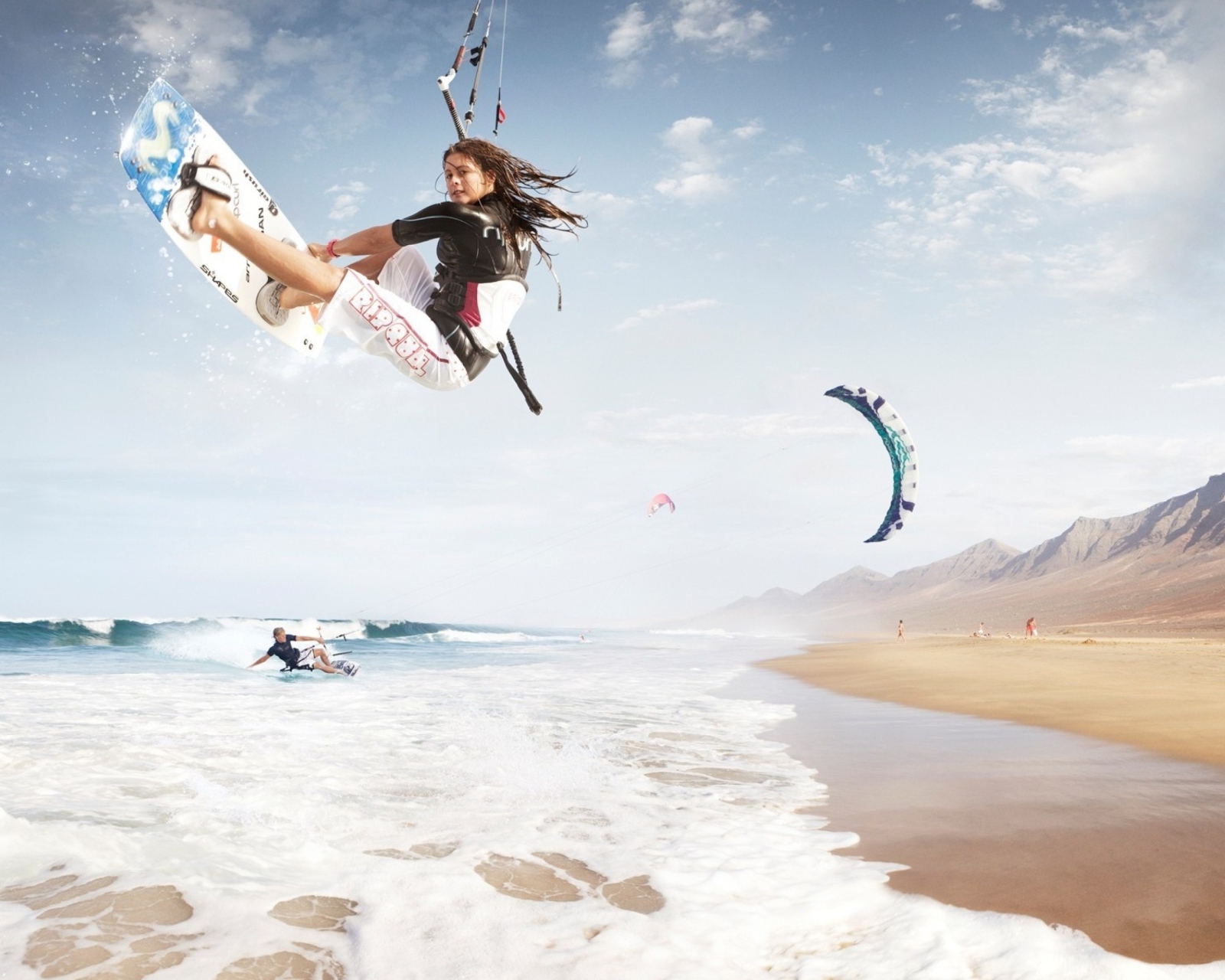 Screenshot №1 pro téma Kitesurf Girl 1600x1280