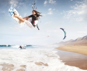 Das Kitesurf Girl Wallpaper 176x144