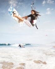 Kitesurf Girl wallpaper 176x220