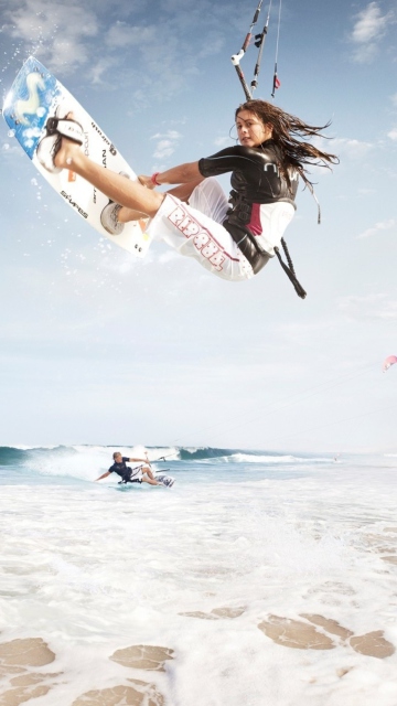 Das Kitesurf Girl Wallpaper 360x640