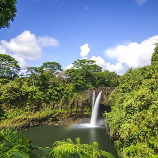Waimoku Hawaii Waterfall sfondi gratuiti per 128x128