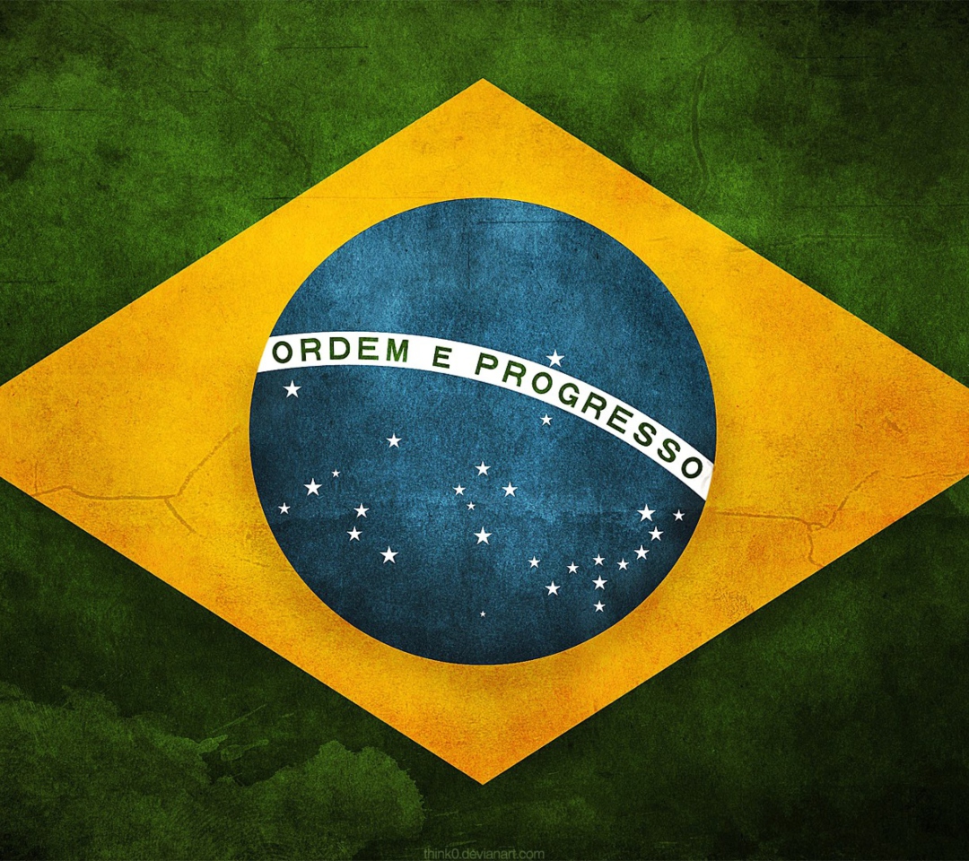 Das Brazilian Flag Wallpaper 1080x960