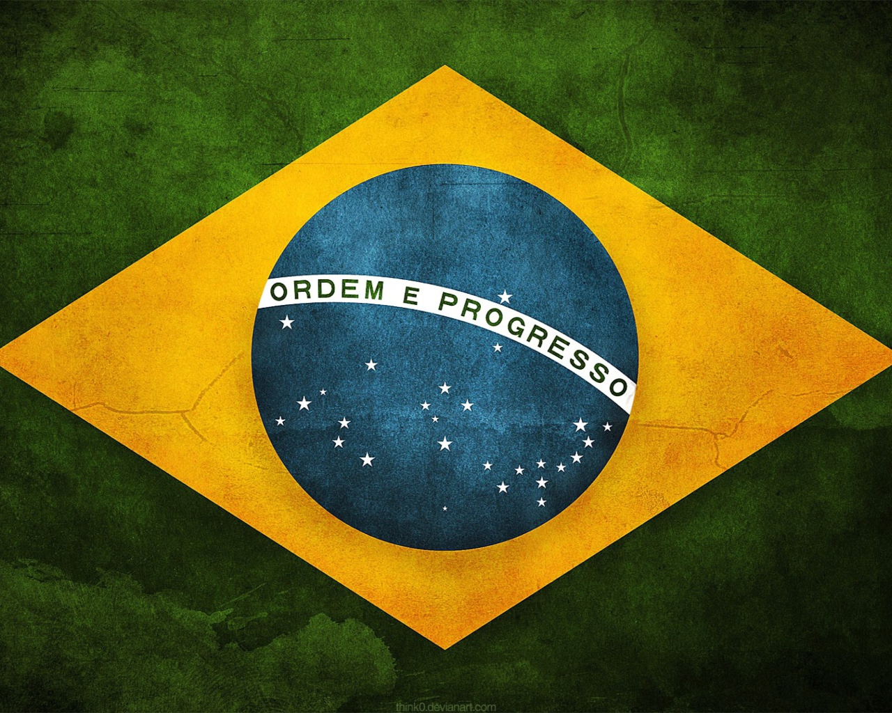 Screenshot №1 pro téma Brazilian Flag 1280x1024