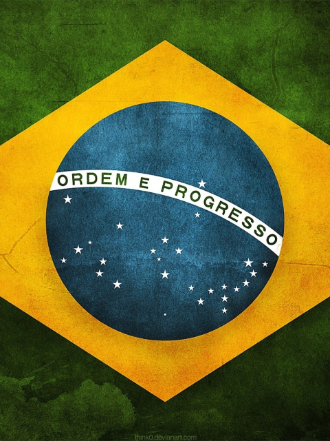 Brazilian Flag wallpaper 480x640