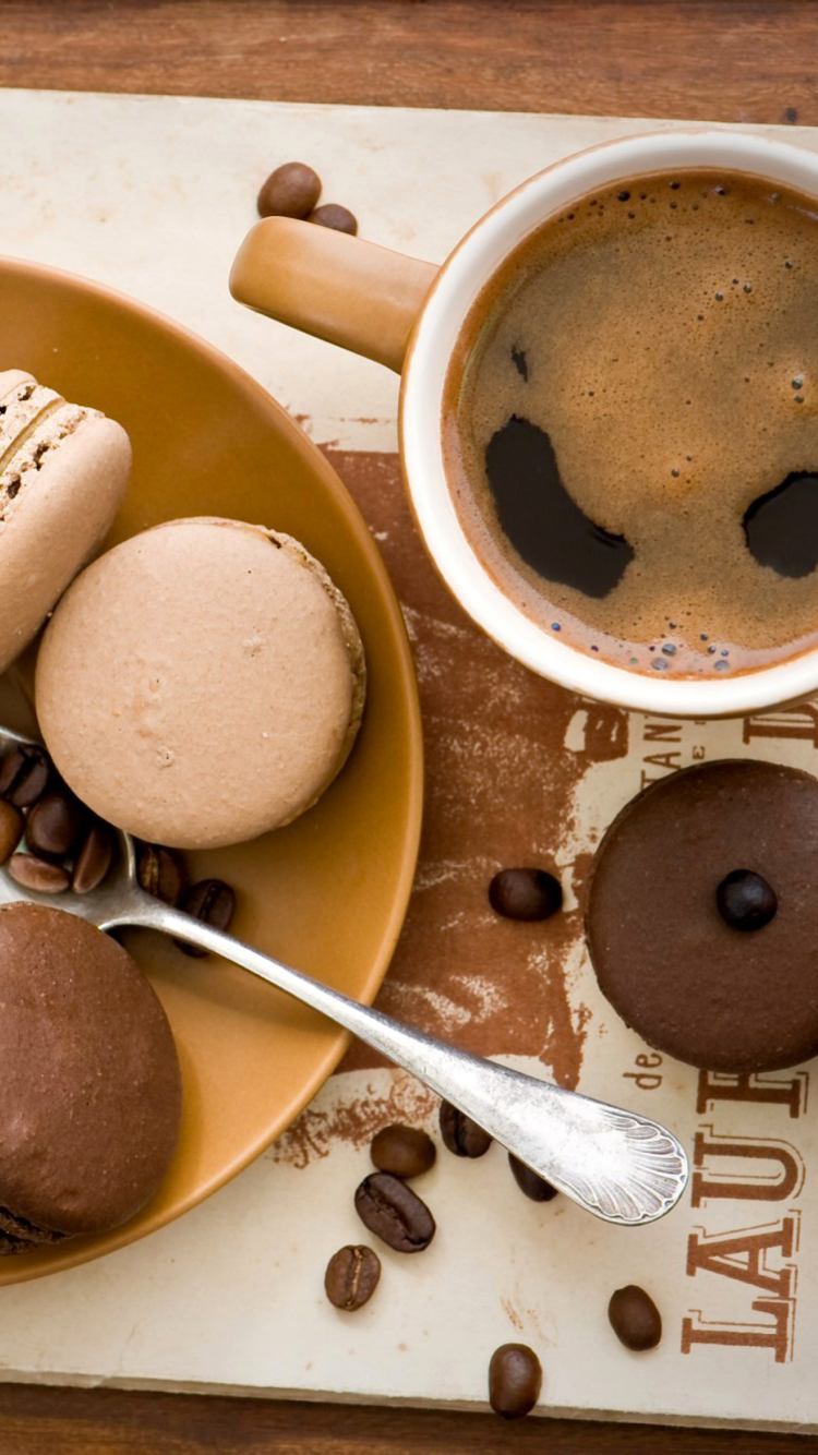 Chocolate And Coffee Macarons screenshot #1 750x1334