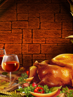 Fondo de pantalla Thanksgiving Dinner 240x320