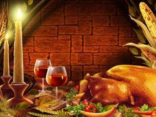 Screenshot №1 pro téma Thanksgiving Dinner 320x240