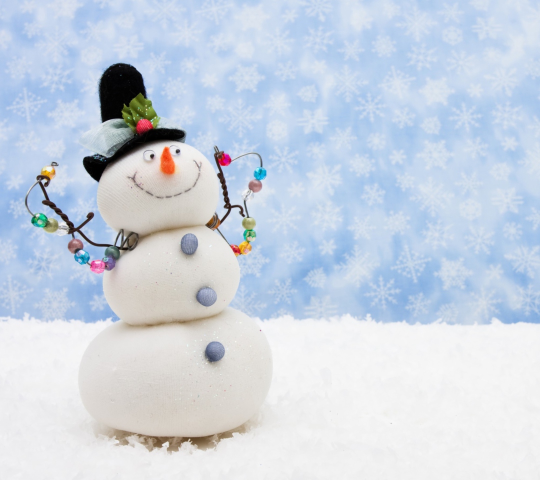 Funny Snowman wallpaper 1080x960