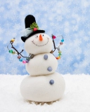 Funny Snowman wallpaper 128x160