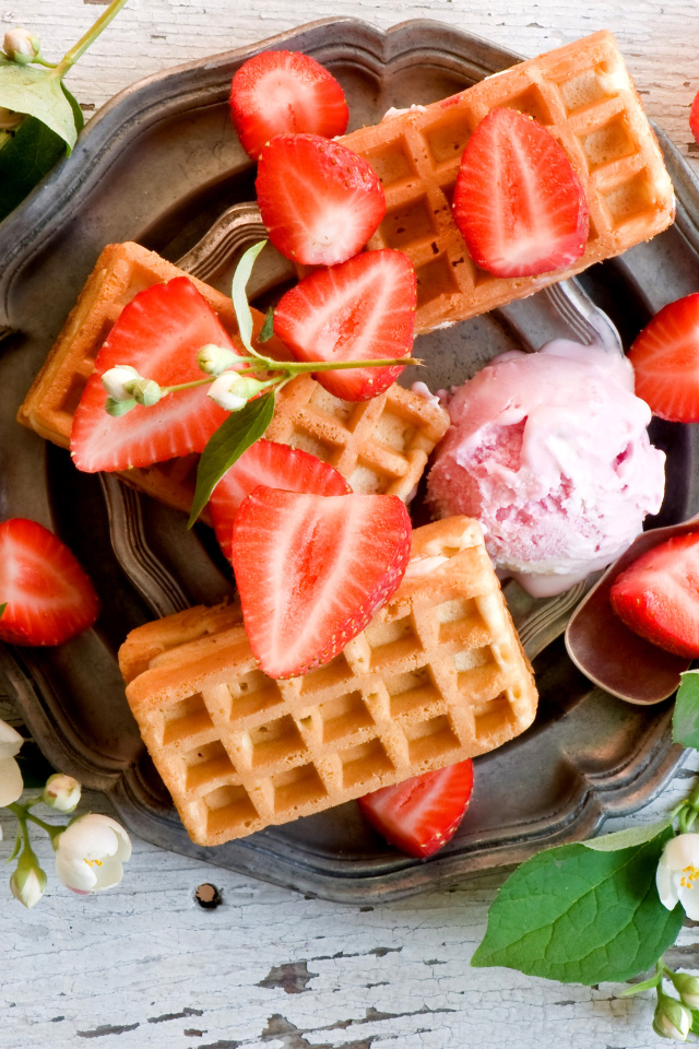 Fondo de pantalla True Belgian Waffles 640x960