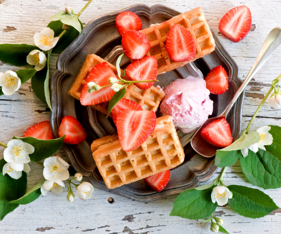 Das True Belgian Waffles Wallpaper 960x800