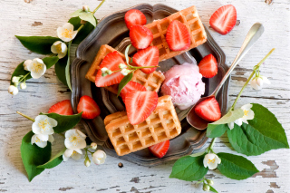 True Belgian Waffles Background for Android, iPhone and iPad