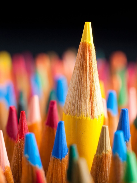 Das Colorful Pencils Wallpaper 480x640