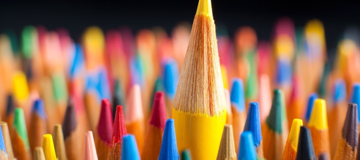 Colorful Pencils wallpaper 720x320
