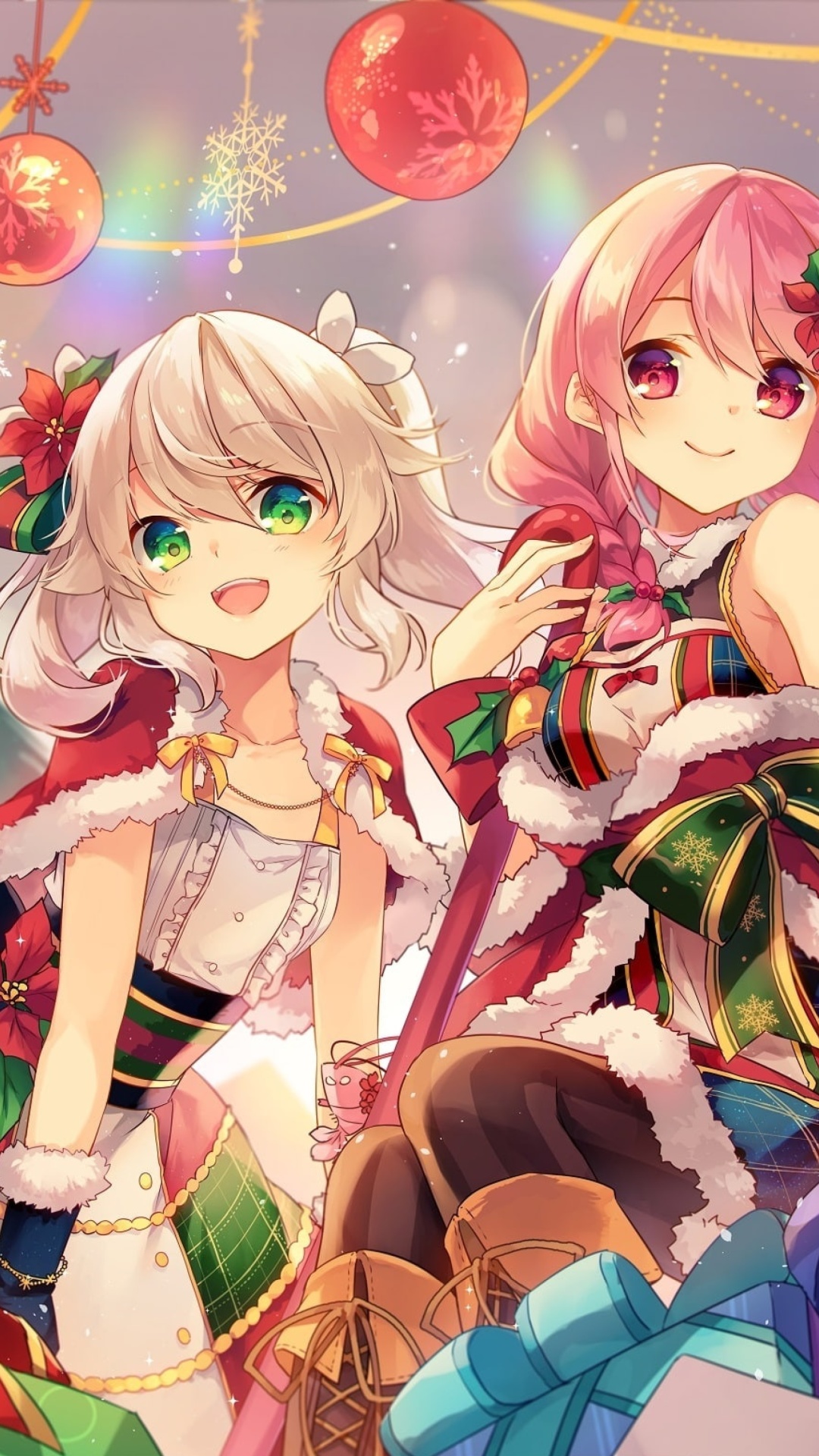 Anime Christmas wallpaper 1080x1920