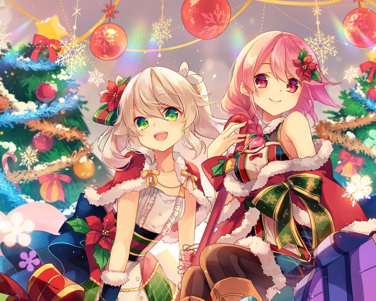 Anime Christmas wallpaper 1280x1024