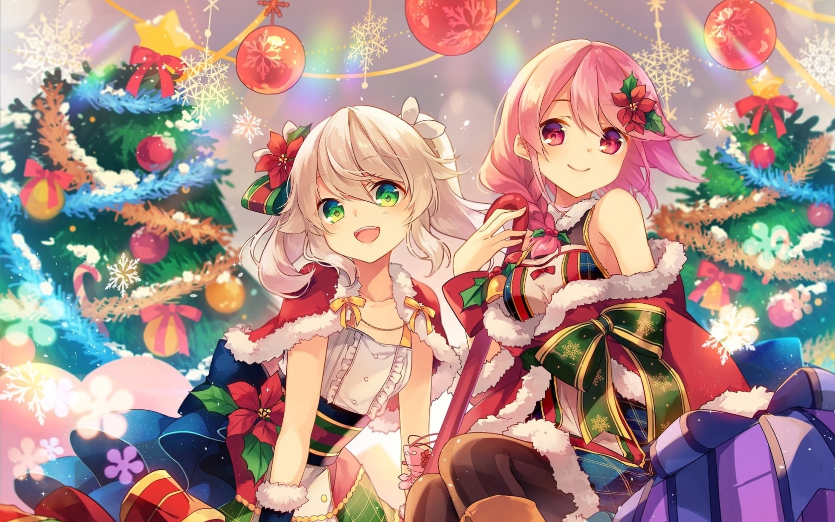 Anime Christmas wallpaper 1680x1050