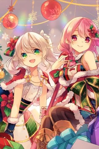 Anime Christmas wallpaper 320x480