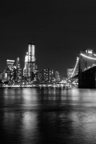 Das New York City Lights Wallpaper 320x480