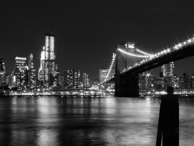 Das New York City Lights Wallpaper 640x480
