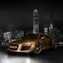 Gold And Black Luxury Audi wallpaper 208x208