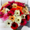 Обои Bouquet of colorful gerberas 128x128