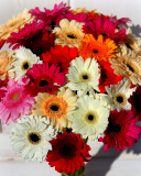 Обои Bouquet of colorful gerberas 128x160