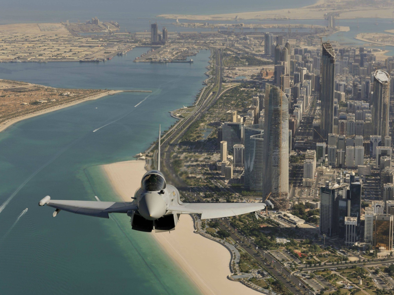 Fondo de pantalla Eurofighter Typhoon Above Dubai 1280x960