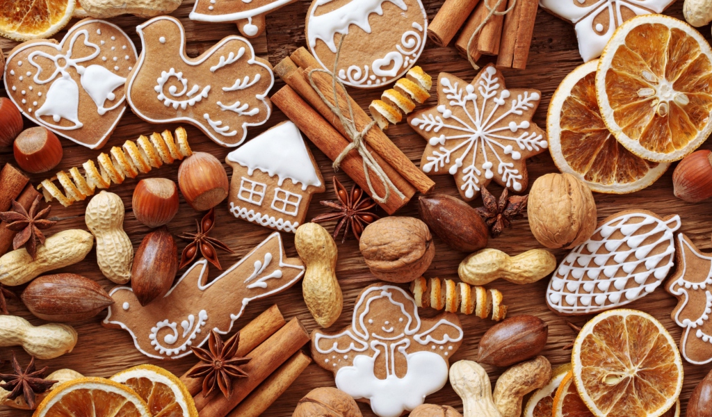 Fondo de pantalla Christmas Cookies 1024x600