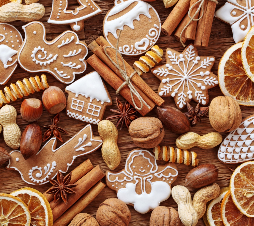 Das Christmas Cookies Wallpaper 1080x960