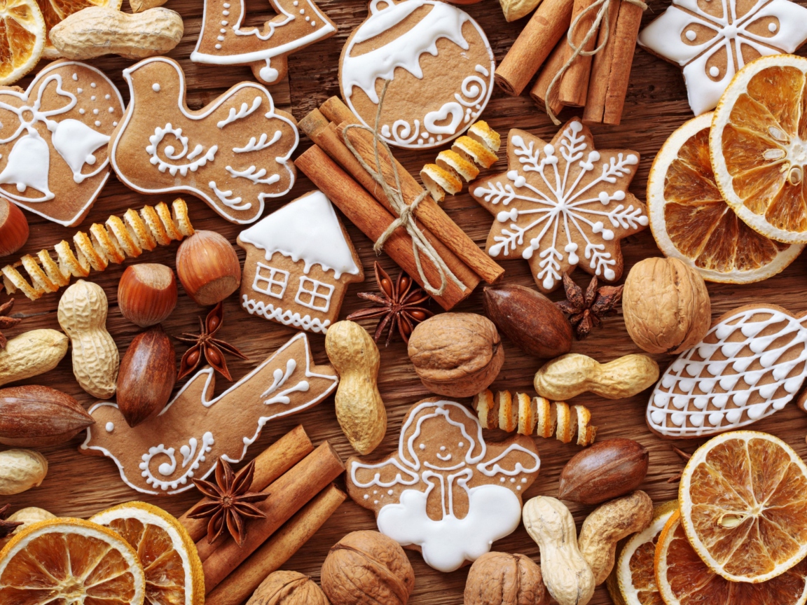 Das Christmas Cookies Wallpaper 1152x864